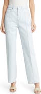 AG Clove Pintuck High Waist Straight Leg Jeans