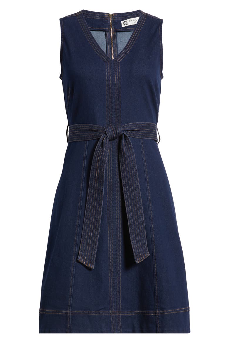 Denim A-Line Dress, Alternate, color, METROPOLITAN WASH