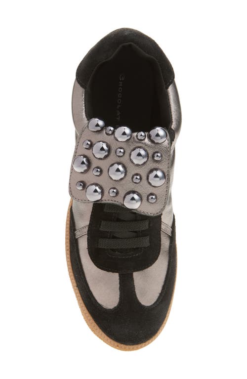 Chocolat Blu Vice Studded Sneaker In Multi