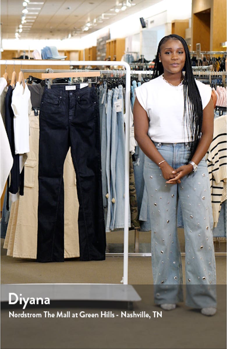 Nocturne Coated High Waist Bootcut Jeans, sales video thumbnail
