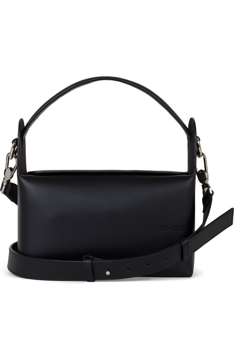 WE-AR4 The Pastry Box 23 Leather Top Handle Bag, Main, color, Black