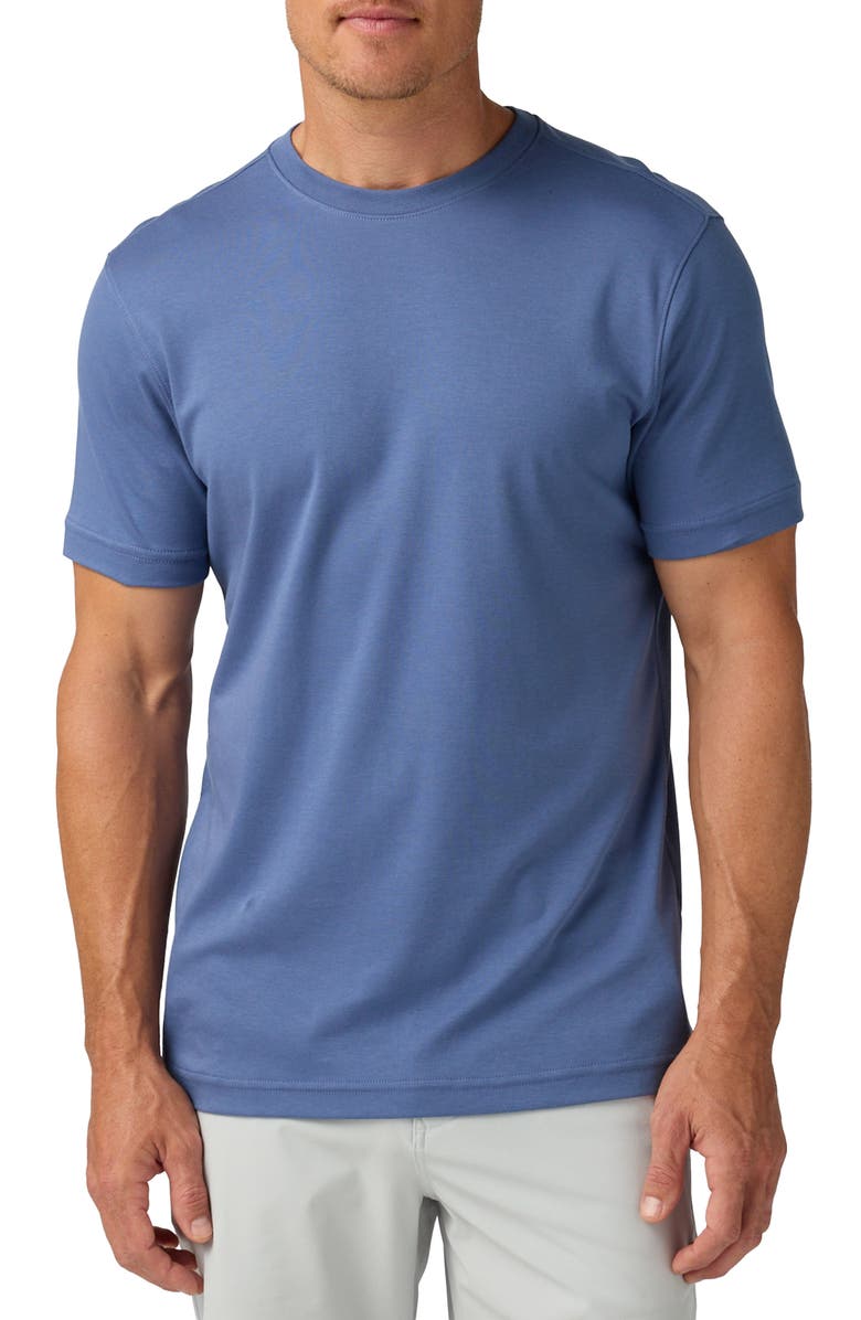 Mizzen+Main Palmer Solid Pima Cotton Crewneck T-Shirt, Main, color, Coastal Fjord