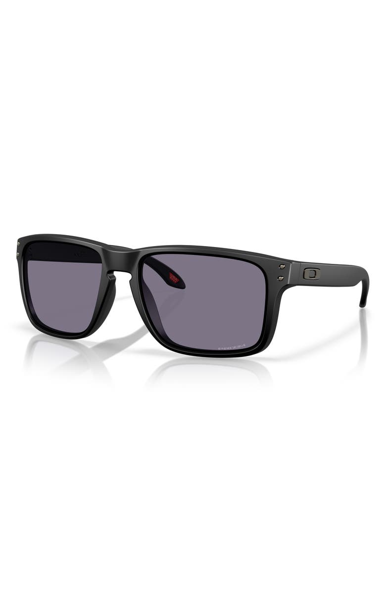 Oakley Prizm<sup>™</sup> Grey Everyday 61mm Rectangular Sunglasses, Alternate, color, Matte Black Prizm Grey