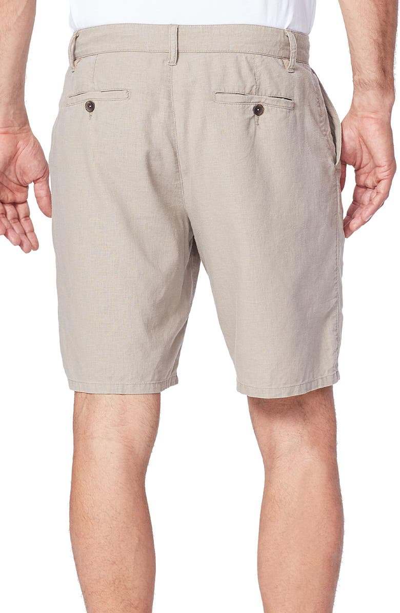 PAIGE Thompson Slim Fit Linen Blend Shorts, Alternate, color, 