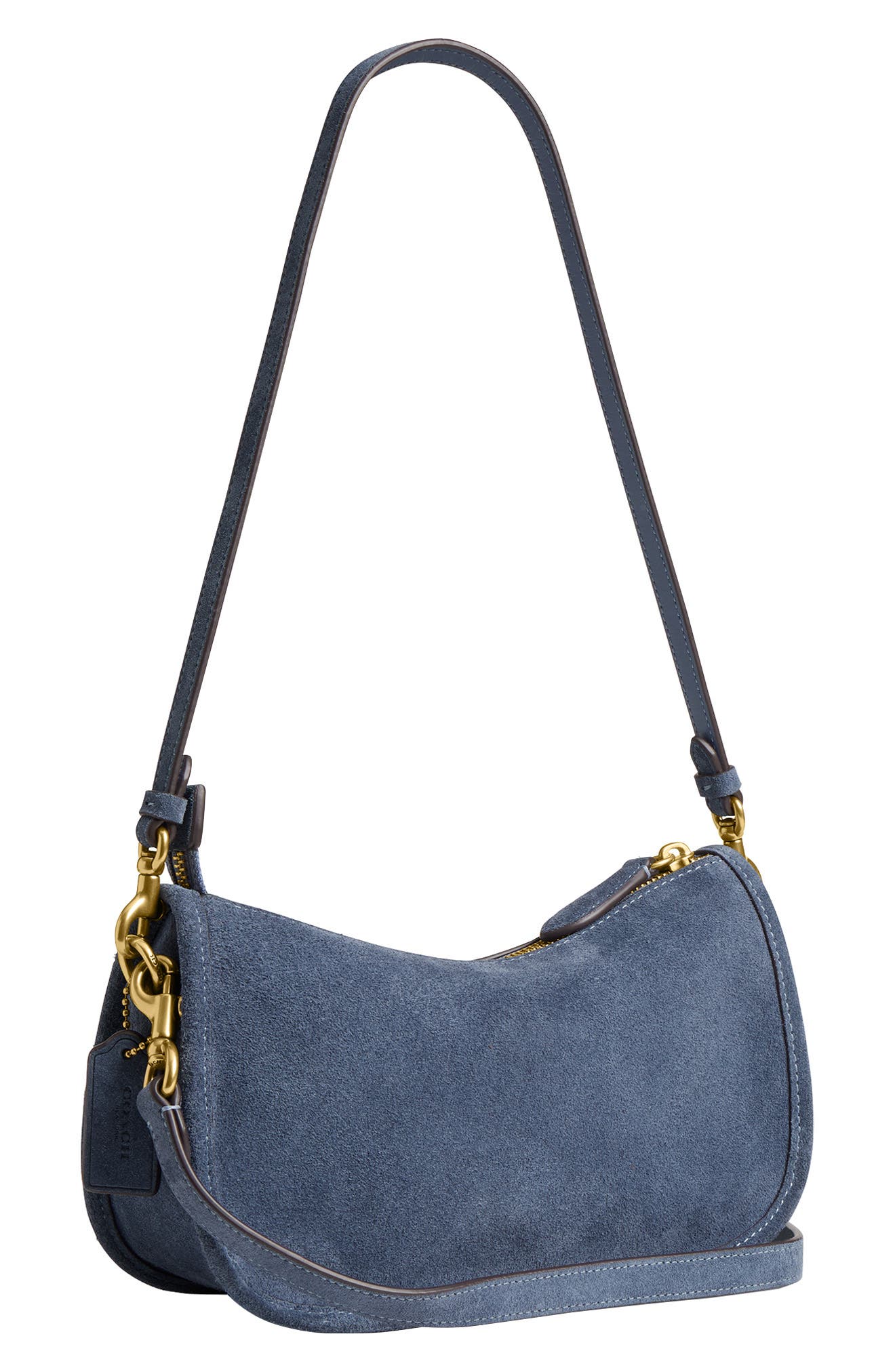 COACH Waverly Suede Shoulder Bag, Alternate, color, 