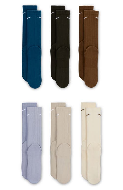 Nike Assorted 6-pack Everyday Plush Cushion Crew Training Socks In Multi