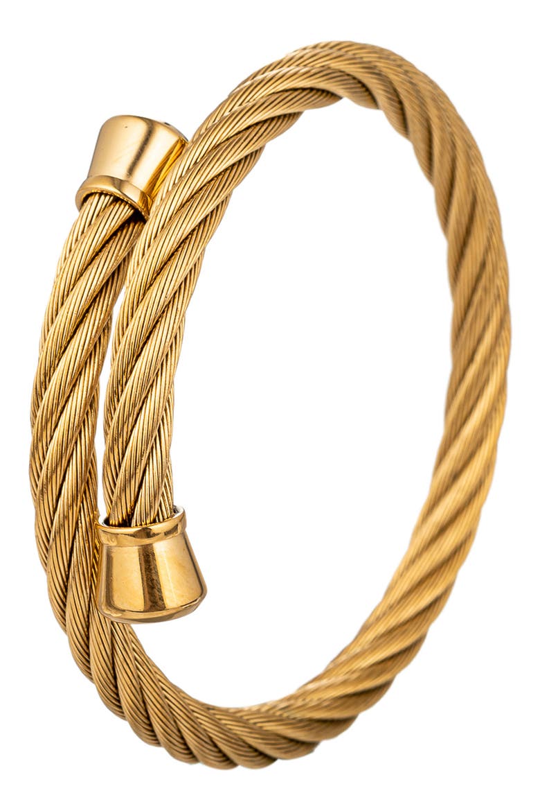 Men's Henry Wire Cuff Bracelet, Main, color, GOLD