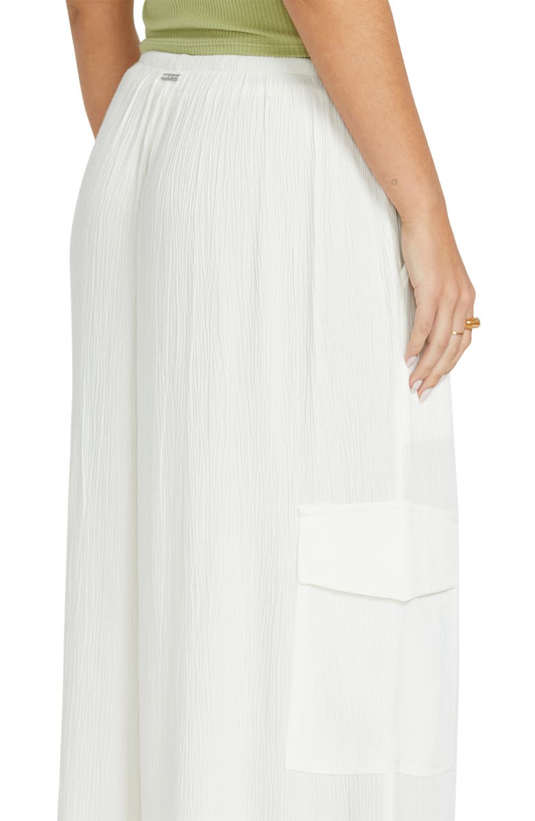 Billabong Beach Babe Cargo Wide Leg Cover-Up Pants, Alternate, color, Salt Crystal