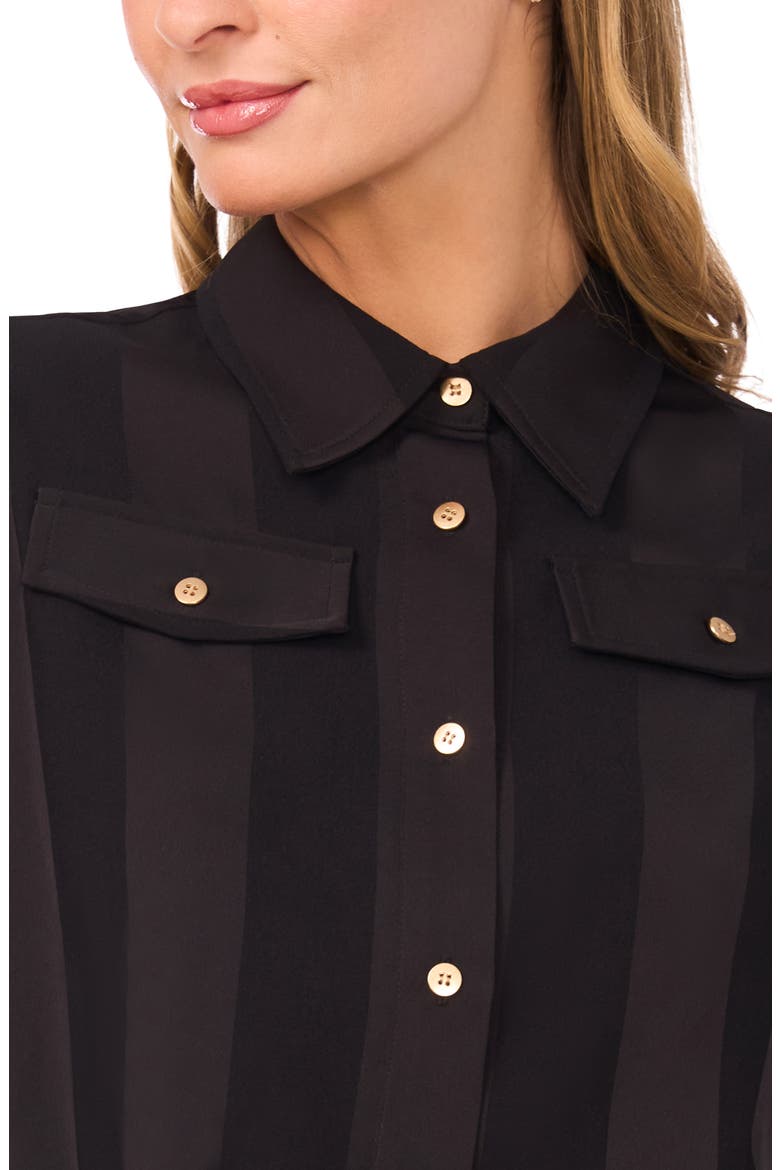 Isabelle Long Sleeve Shirtdress, Alternate, color, RICH BLACK