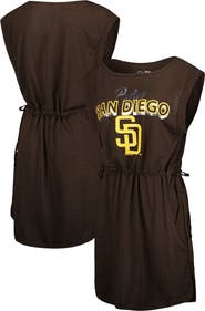 G-III 4HER BY CARL BANKS Women's G-III 4Her by Carl Banks Brown San Diego Padres G.O.A.T Swimsuit Cover-Up Dress