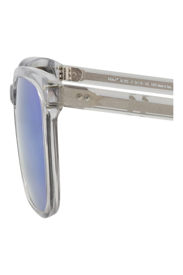 54mm Blue Hawaii Polarized Mirrored Square Sunglasses, Alternate, color, CRYSTAL CRYSTAL BLUE