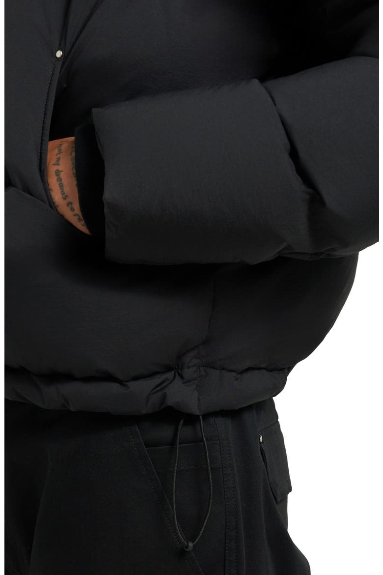 Everest Fleece Collar Down Puffer Jacket, Alternate, color, BLACK
