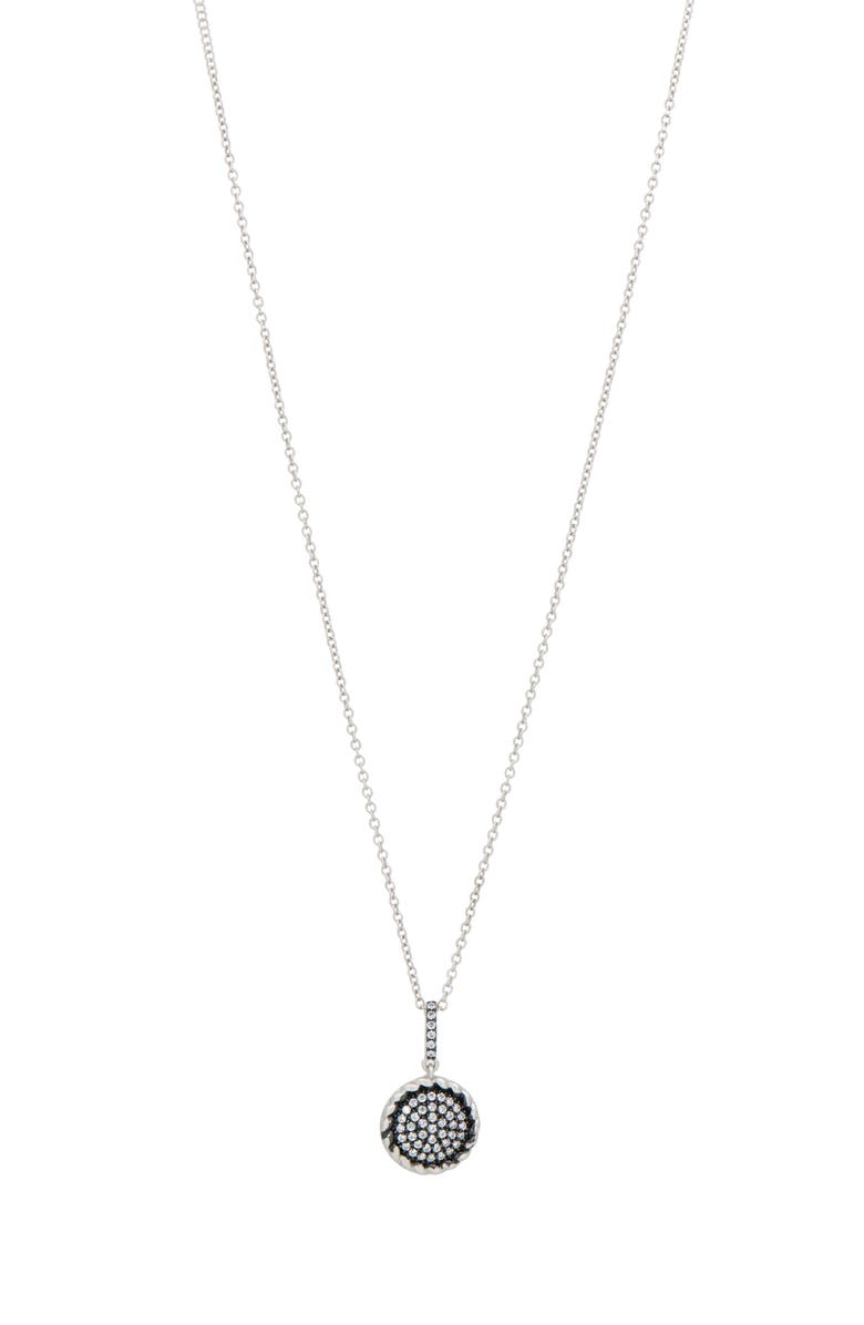 FREIDA ROTHMAN Industrial Finish Pavé Pendant Necklace, Main, color, 