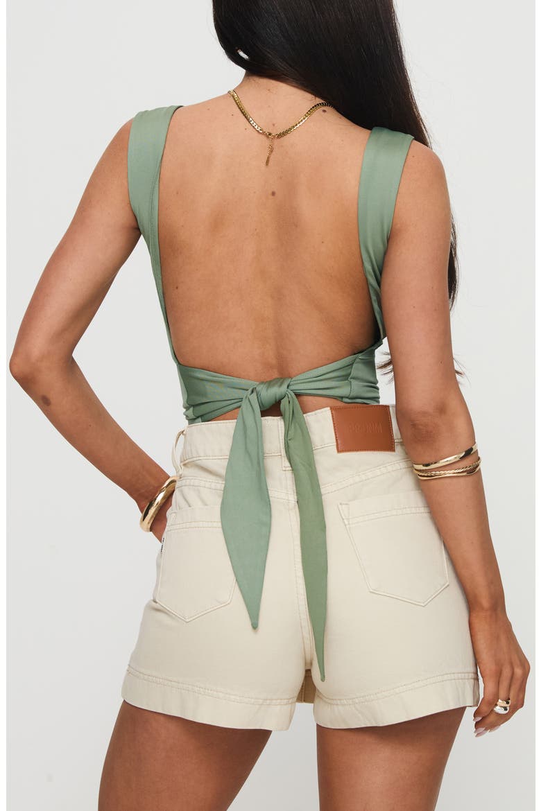 Imelda Open Back Crop Tank, Alternate, color, GREEN