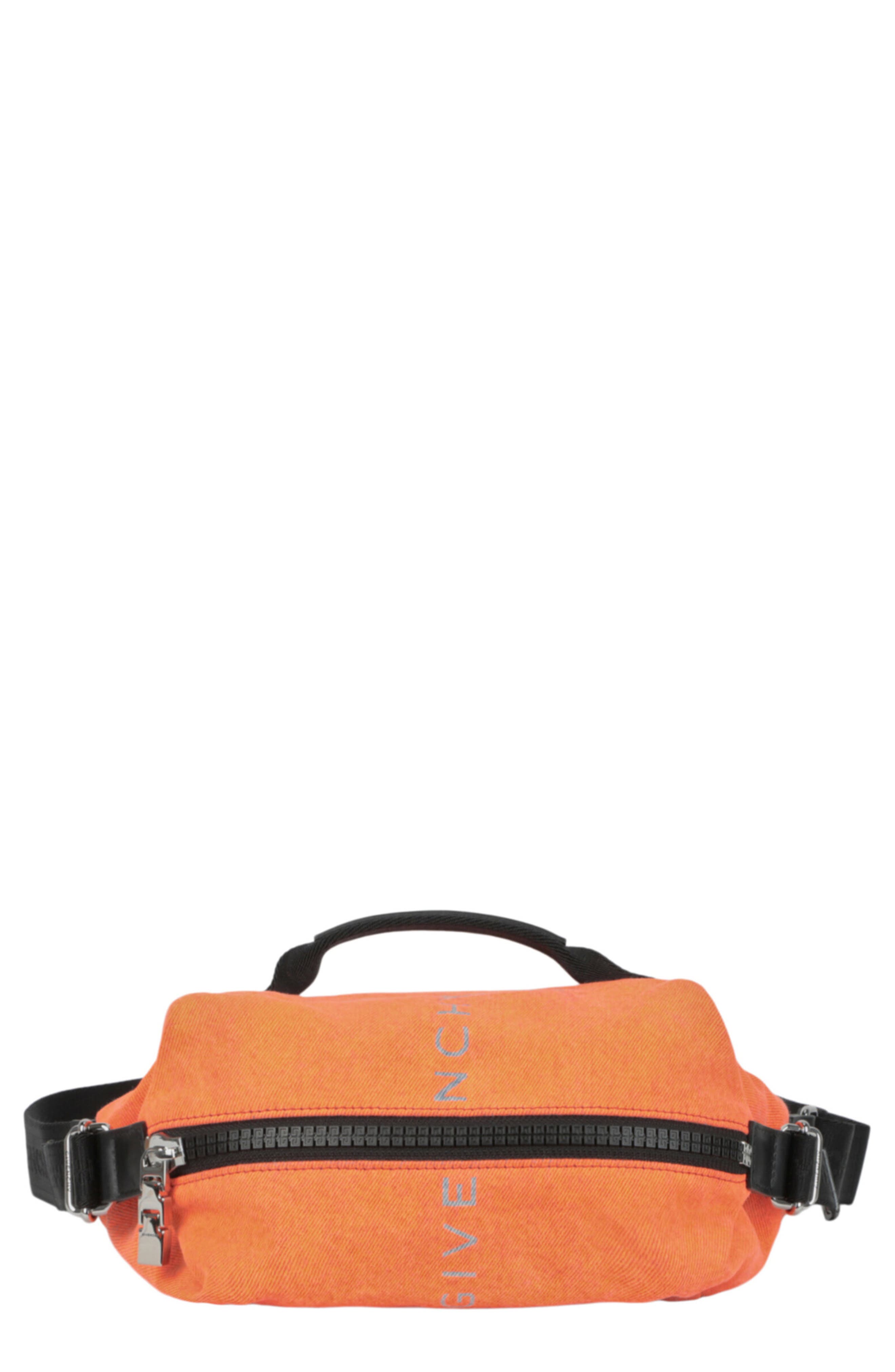 Givenchy Zip Twill Crossbody Bag, Main, color, Bright Orange