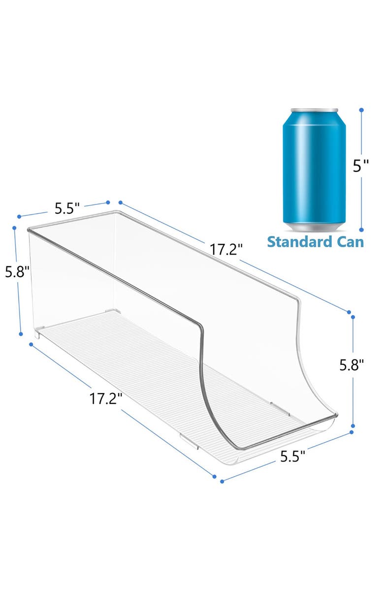 SORBUS 2-Pack Clear Fridge Soda Can Dispensers, Alternate, color, Clear