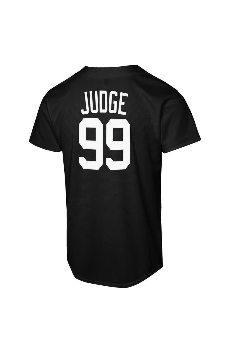Nike Youth Nike Aaron Judge Black New York Yankees Lights Out Replica Player Jersey, Alternate, color, Black