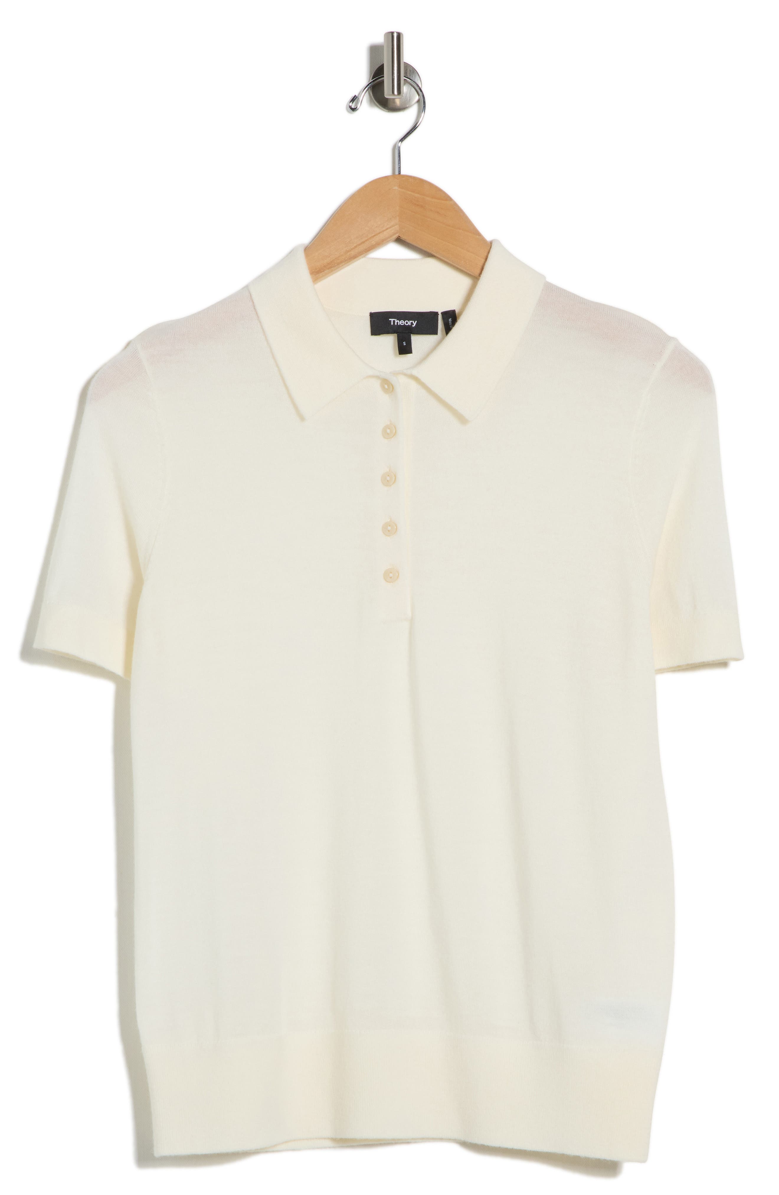 Theory Short Sleeve Wool Polo