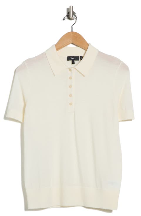 Short Sleeve Wool Polo