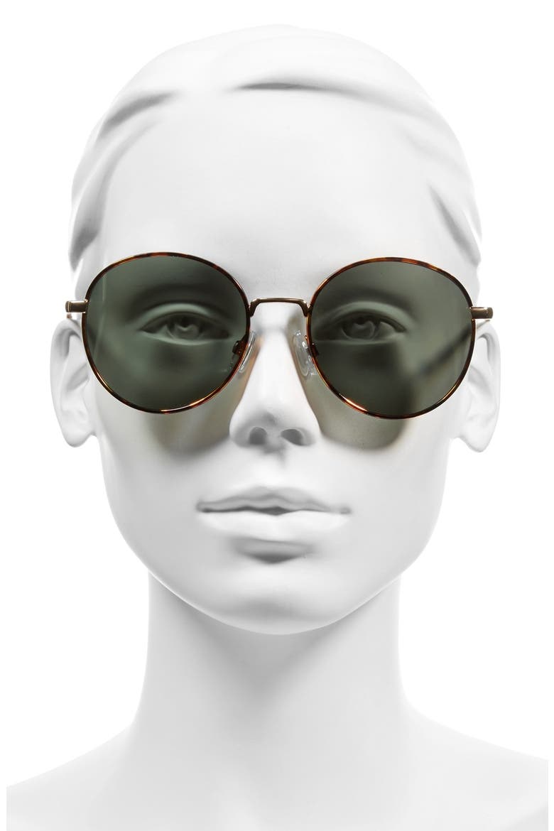 55mm Round Sunglasses, Alternate, color, BROWN TORT