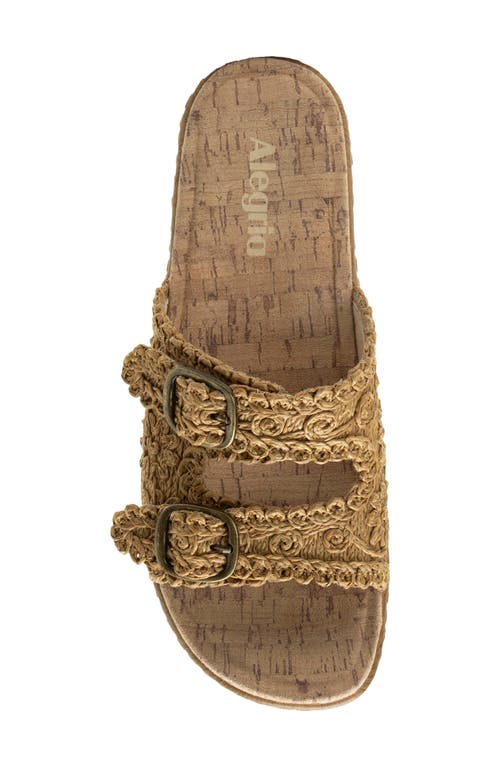 Alegria By Pg Lite Oona Platform Slide Sandal In Brown