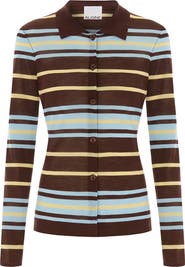 ALIGNE Sue Ellen Stripe Button-Up Top