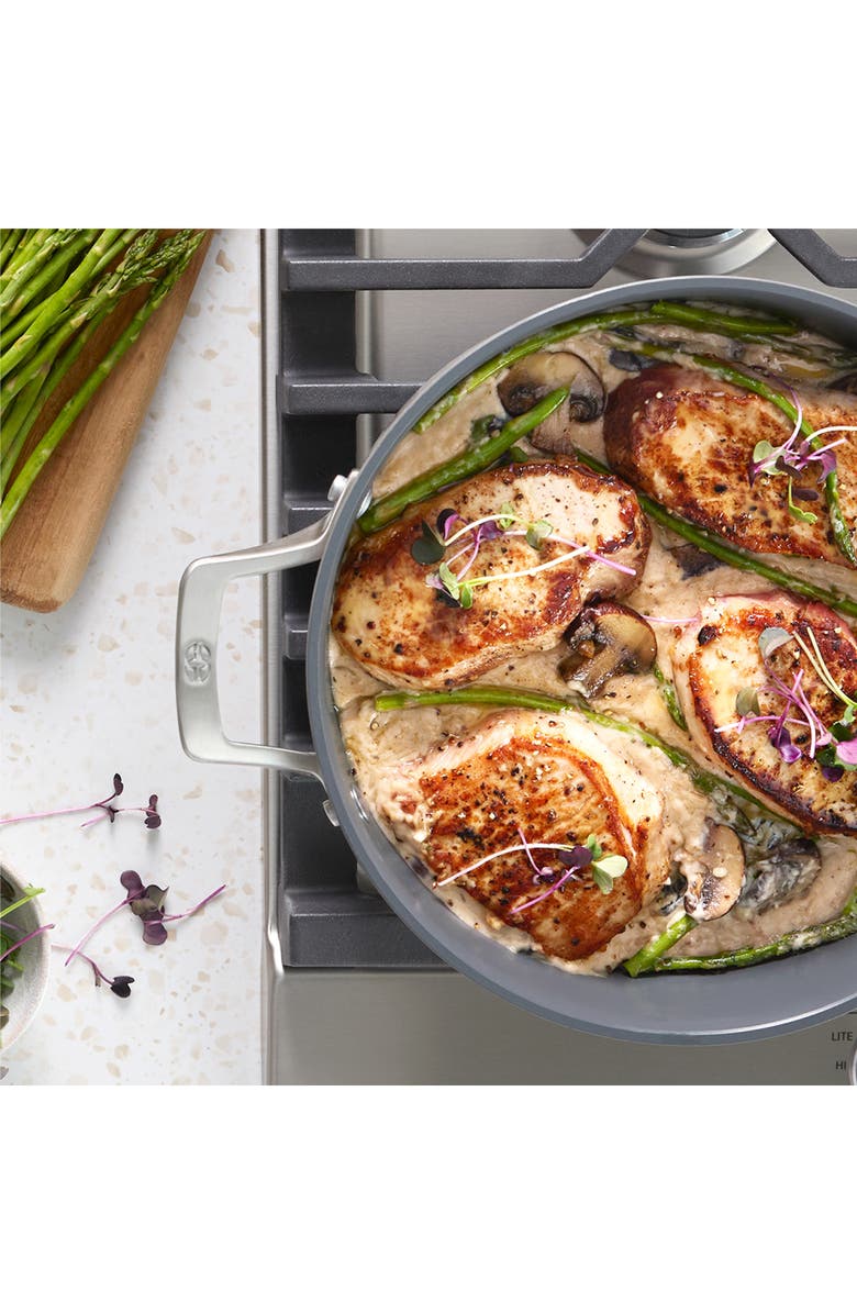 CALPHALON Premier Ceramic Nonstick 7-Quart Dutch Oven with Lid, Alternate, color, Cream