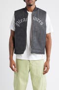 PLEASURES Horns Reversible Faux Leather Vest