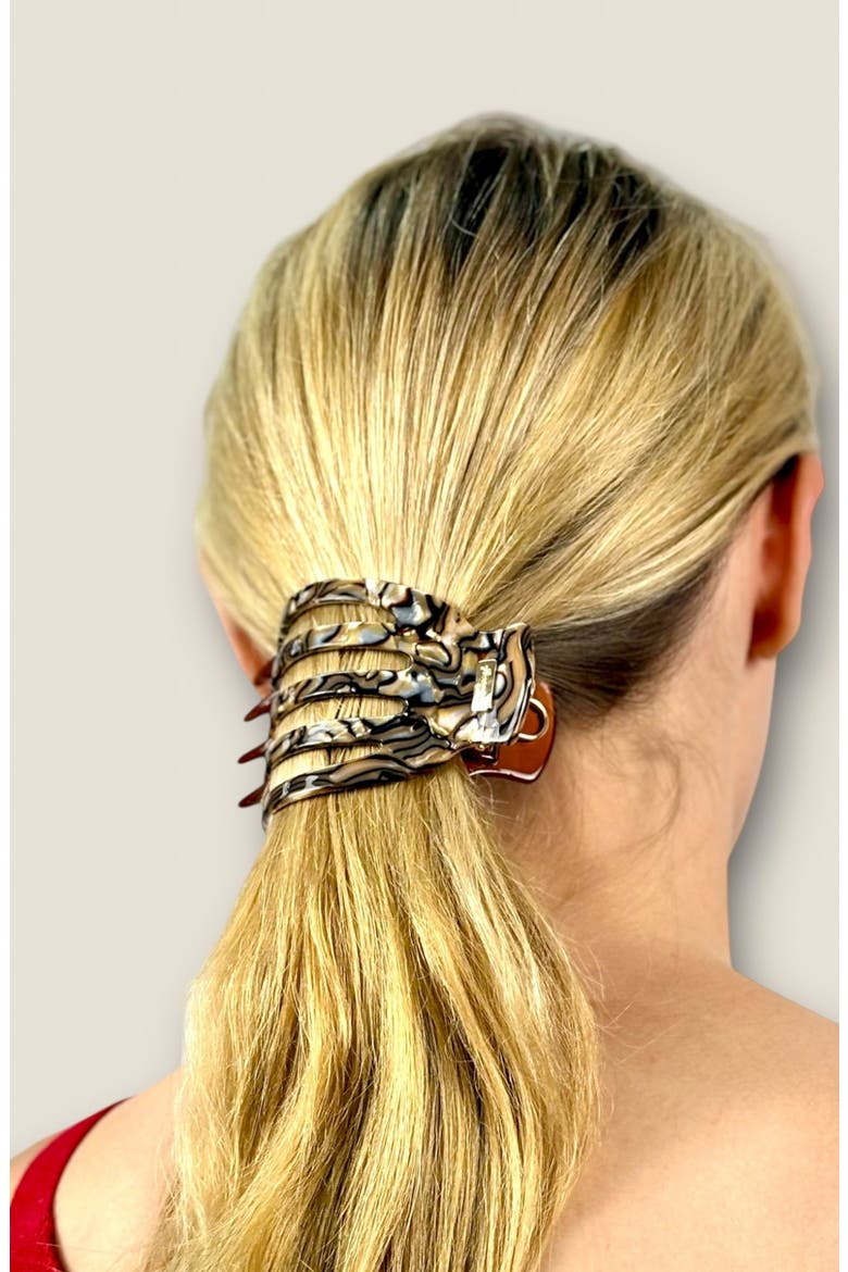 Yara Yoga Hair Clip, Alternate, color, ONYX