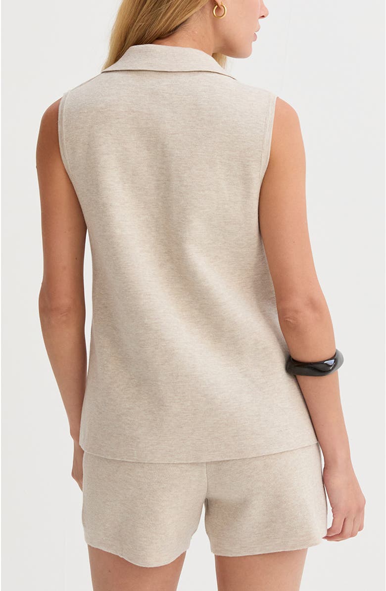CRESCENT Jacquard Knit Vest and Shorts Two Piece Set, Alternate, color, Oatmeal