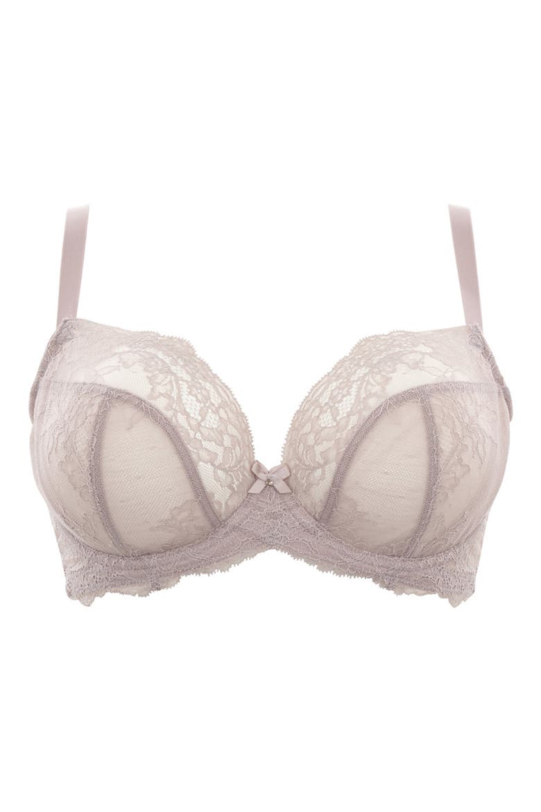 Ana Underwire Stretch Lace Plunge Bra, Alternate, color, VINTAGE