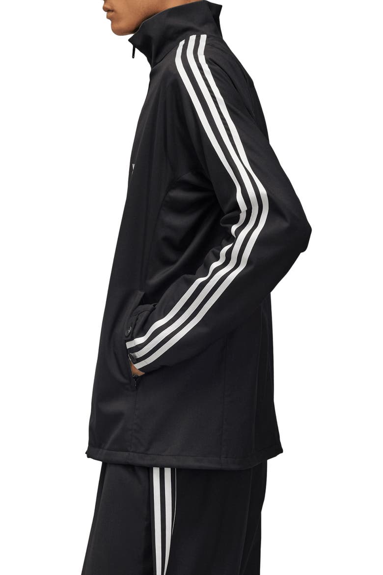 Recycled Polyester & Wool Blend Refined Track Jacket, Alternate, color, BLACK