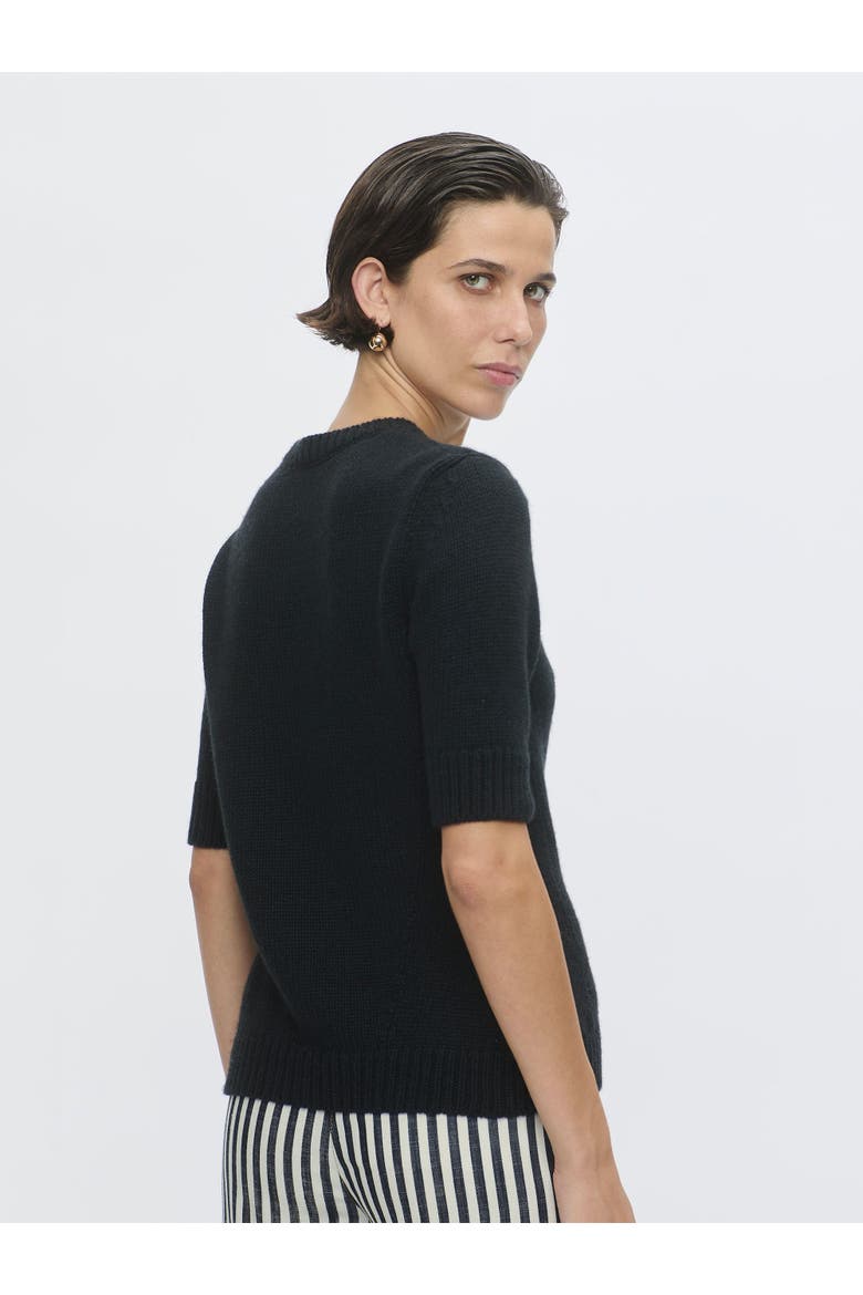Portia Crewneck cashmere sweater, Alternate, color, Black