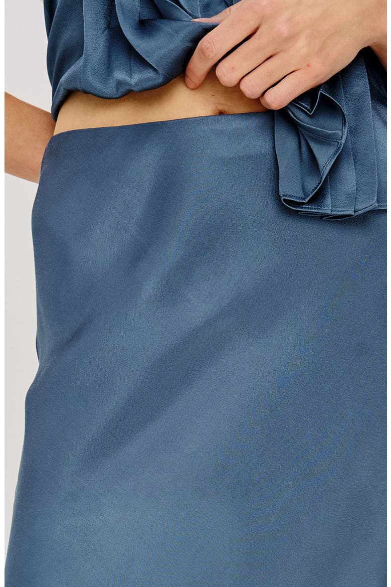 Anya Satin Midi Skirt, Alternate, color, ATLANTIC