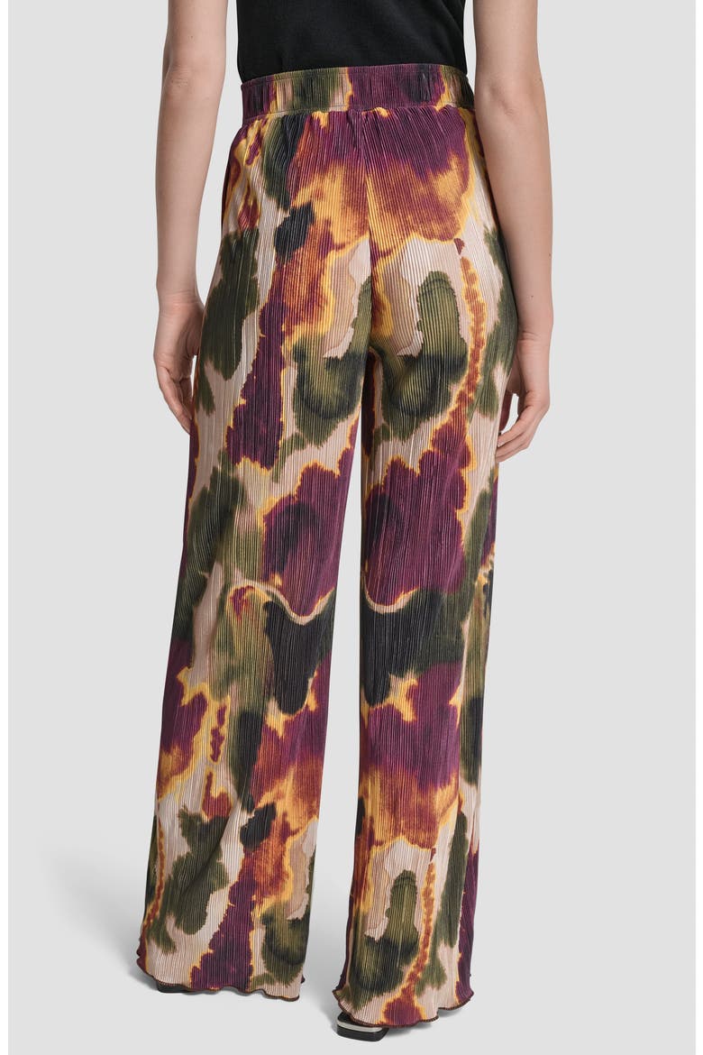Plissé Wide Leg Pants, Alternate, color, INK DIFFUSION