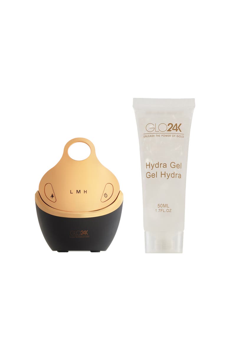 GLO24K UNLEASH THE POWER OF GOLD GLO24K 3D SPA PRO Massager++Conductive Hydra Gel, Main, color,