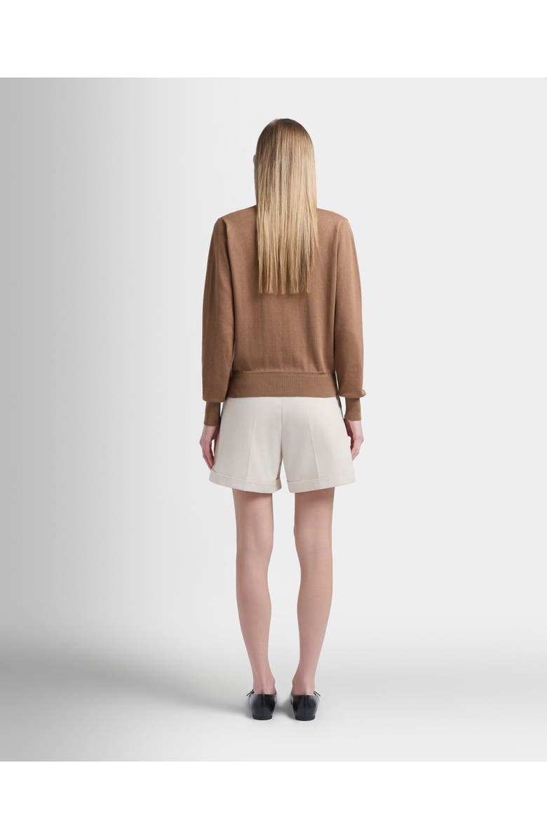 Bally Cardigan in Cotton and Silk, Alternate, color, Natural
