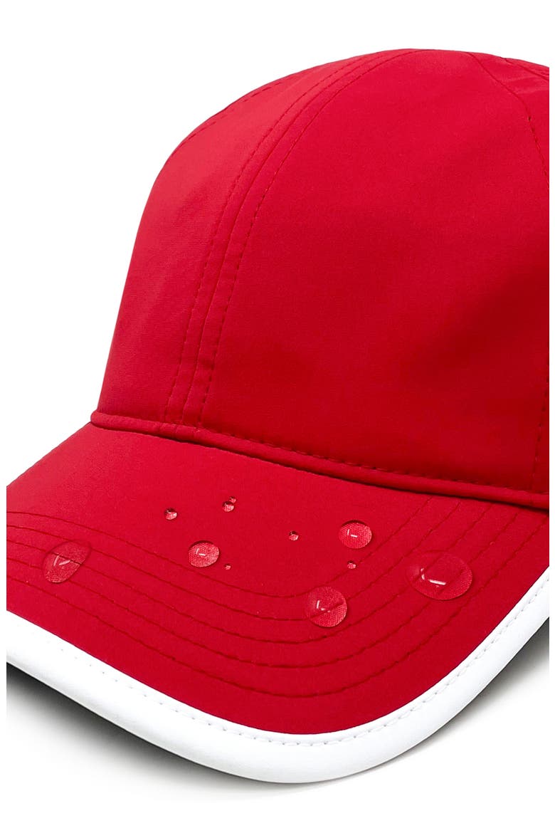 Zena Water Resistant PONYFLO Cap, Alternate, color, RED