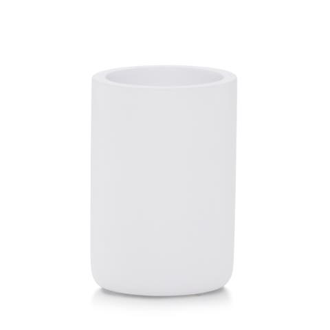 Domus White Matte Brush Holder