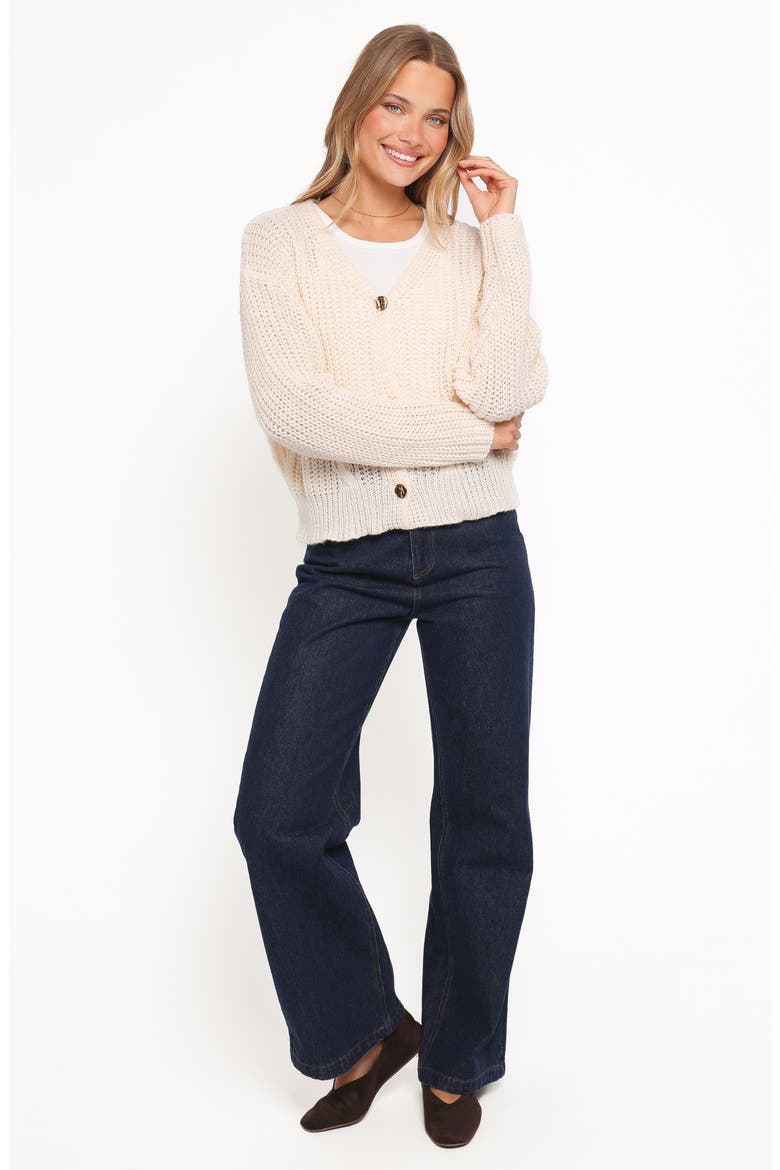 Henderson Chunky Knit Cardigan, Alternate, color, CREAM