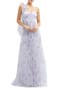 Floral Tulle One-Shoulder Gown