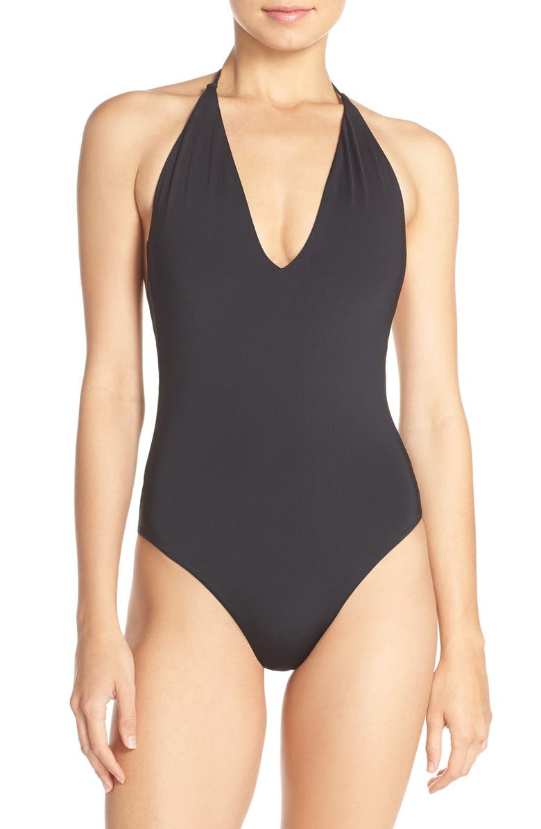 Onia 'Nina' One-Piece Halter Swimsuit, Alternate, color, 