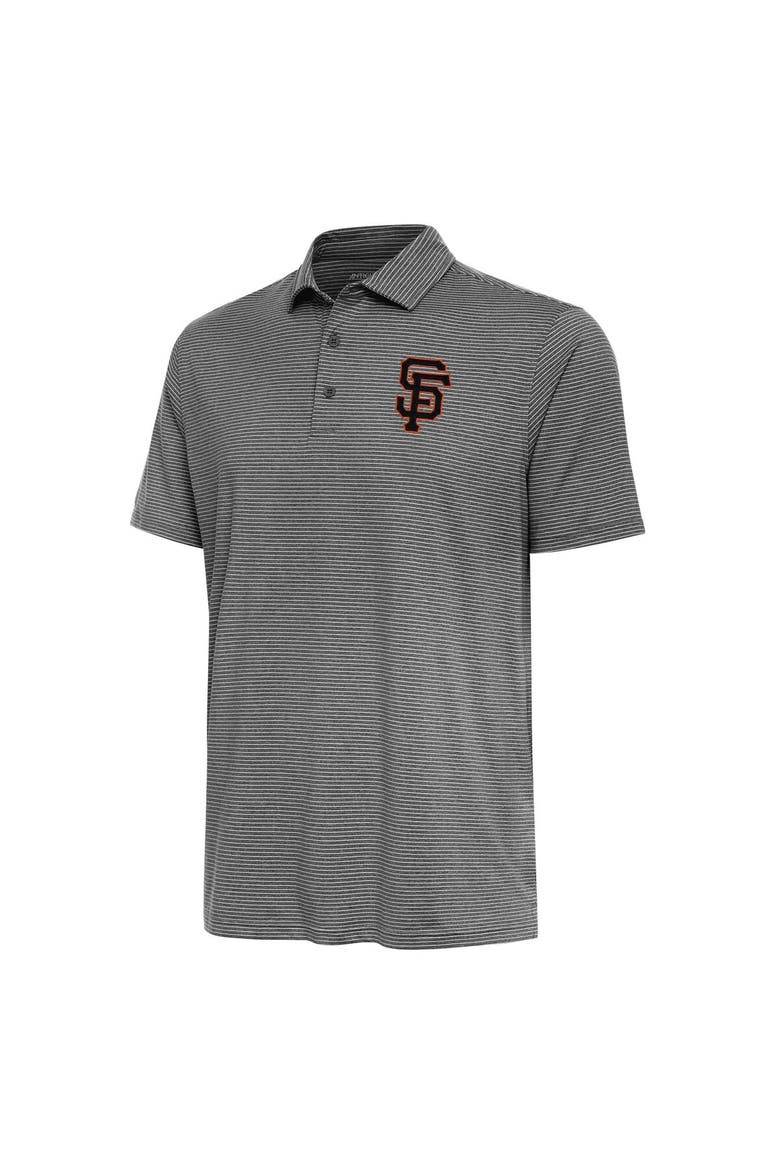 Men's Antigua  Heather Black San Francisco Giants Scheme Polo, Main, color, Heather Black