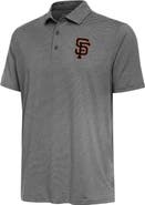 ANTIGUA Men's Antigua  Heather Black San Francisco Giants Scheme Polo