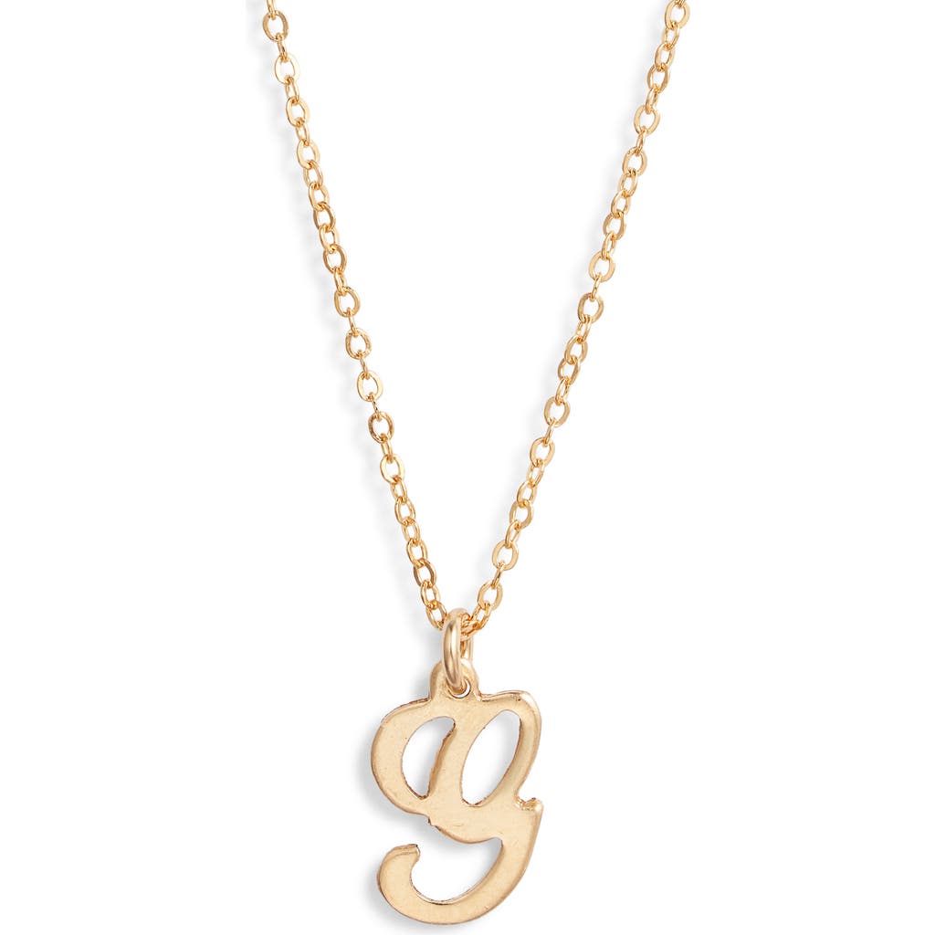 Set & Stones Gianna Initial Pendant Necklace In Gold/g