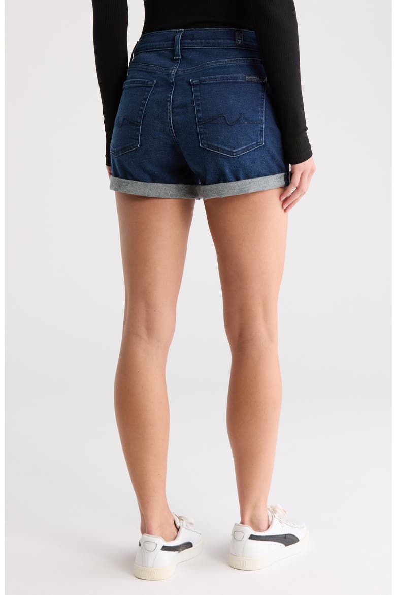 Rolled Cuff Denim Shorts, Alternate, color, KAIA