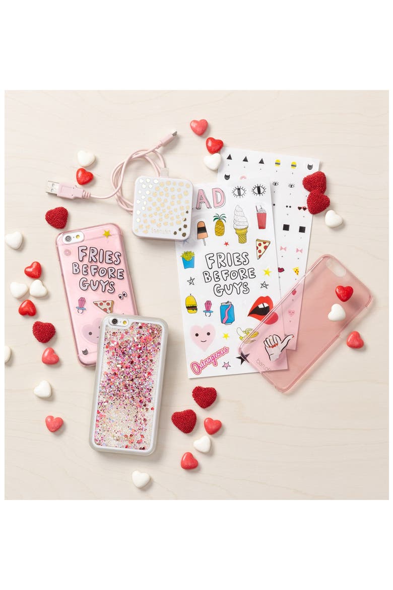 'Back Me Up' iPhone 5, 5s, 6 & 6 Plus Charger, Alternate, color, GOLD DOTS