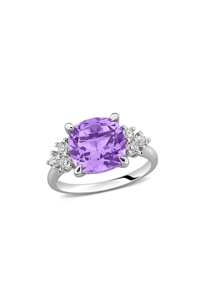 Sterling Silver Pink Amethyst Ring, Main, color, PURPLE