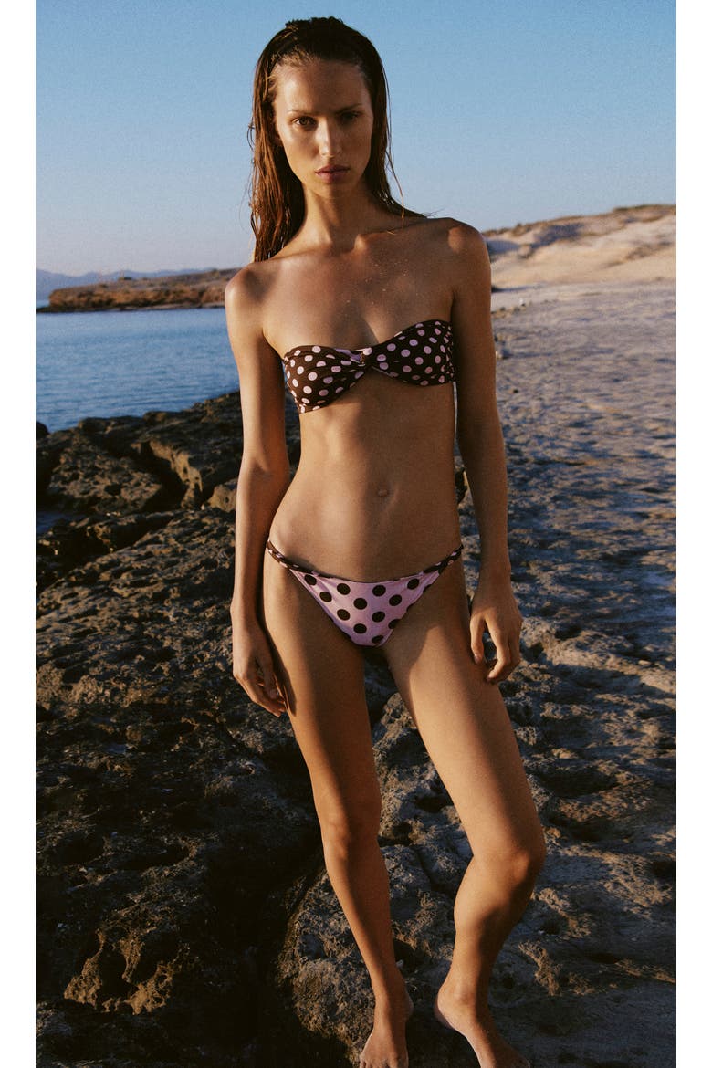 Twist Front Reversible Bikini Top, Alternate, color, PINK