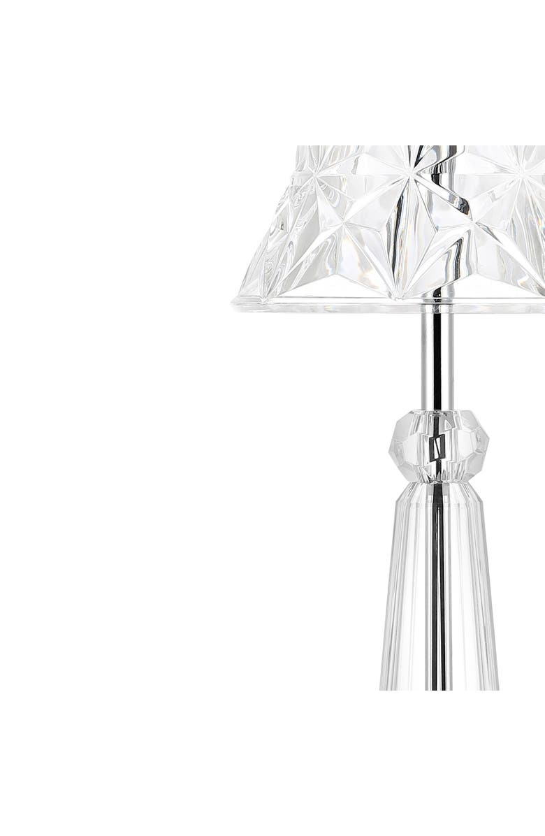 JONATHAN Y Madelyn Bohemian Classic Acrylic Rechargeable Integrated Portable LED Table Lamp, Alternate, color, Clear/Chrome